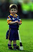 24 October 1999; Two year old Colm Fitzgerald, son of the Sixmilebridge goalkeeper David Fitzgerald, before the Clare County Senior Club Hurling Championship Final match between Sixmilebridge and St Joseph's Doora Barefield at at Hennessy Park, Miltown Malbay, Clare. Photo by Damien Eagers/Sportsfile