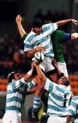 20 October 1999; Malcolm O'Kelly of Ireland is beaten in the line-out by Alejandro Allub of Argentina during the 1999 Rugby World Cup Quarter-Final Play-Off match between Argentina and Ireland at Stade Felix Bollaert in Lens, France. Photo by Matt Browne/Sportsfile