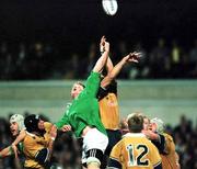 19 June 1999; Malcolm O'Kelly of Ireland contests possession against Tom Bowman of Australia during the Ireland Rugby Tour to Australia Second Test match between Australia and Ireland at the Subiaco Oval in Perth, Australia. Photo by Matt Browne/Sportsfile