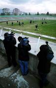 16 November 1999; Turkish television crews film a Republic of Ireland training session at Veledrom Stadium in Bursa, Turkey. Photo by Brendan Moran/Sportsfile *** Local Caption ***