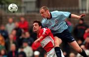 5 December 1999; Tony McCarthy of Shelbourne in action against Mark Herrick of Cork City during the Eircom League Premier Division match between Cork City and Shelbourne at Turners Cross in Cork. Photo by David Maher/Sportsfile