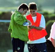 21 November 1999; Dessie Byrne and Shaun Byrne during a Republic of Ireland U18 training session at the Ta'Qali Sportsgrounds in Attard, Malta. Photo by David Maher/Sportsfile