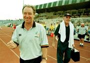 10 April 1999; Republic of Ireland manager Brian Kerr celebrates after the 1999 FIFA World Youth Championship Group C Round 3 match between Australia and Republic of Ireland at the Liberty Stadium in Ibadan, Nigeria. Photo by David Maher/Sportsfile