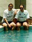 13 April 1999; Republic of Ireland manager Brian Kerr, right, and his assistant Noel O'Reilly at the team hotel, Tahir Guest Palace, in Kano, Nigeria. Photo by David Maher/Sportsfile