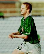 10 April 1999; Damien Duff of Republic of Ireland celebrates scoring his side's second goal during the 1999 FIFA World Youth Championship Group C Round 3 match between Australia and Republic of Ireland at the Liberty Stadium in Ibadan, Nigeria. Photo by David Maher/Sportsfile