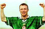 10 April 1999; Ger Crossley of Republic of Ireland celebrates after the 1999 FIFA World Youth Championship Group C Round 3 match between Australia and Republic of Ireland at the Liberty Stadium in Ibadan, Nigeria. Photo by David Maher/Sportsfile