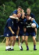 20 July 1999; Players including Liam Miller, Peter Murphy, Gary Doherty, Colin Healy, Richie Baker and Dean Delaney during a Republic of Ireland U18 Training Session at Karlsbergsplan in Linkoping, Sweden. Photo by David Maher/Sportsfile
