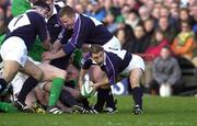 19 February 2000; Brian Redpath of Scotland during the Lloyds TSB 6 Nations match between Ireland and Scotland at Lansdowne Road in Dublin. Photo by Brendan Moran/Sportsfile