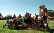 27 May 1999; A general view of scrum training during Ireland Rugby squad training at the Shore School Playing Fields in Sydney, Australia. Photo by Matt Browne/Sportsfile