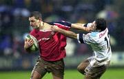 18 December 1999; Jason Holland of Munster in action against Jerome Sieurac of Colomiers during the Heineken Cup Pool 4 Round 4 match between Munster and Colomiers at Musgrave Park in Cork. Photo by Brendan Moran/Sportsfile