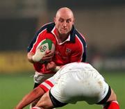 29 October 1999; Keith Wood of Munster in action against Andy Ward of Ulster during the Guinness Interprovincial Rugby Championship match between Munster and Ulster at Musgrave Park in Cork. Photo by Brendan Moran/Sportsfile
