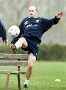 16 November 1999; Lee Carsley during a Republic of Ireland training session at Veledrom Stadium in Bursa, Turkey. Photo by Brendan Moran/Sportsfile *** Local Caption ***