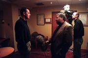 15 September 1999; Down's Michael McGill during a television interview at the launch of the Gaelic Players Association at the Wellington Park Hotel in Belfast. Photo by David Maher/Sportsfile
