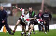 12 December 1999; Micheál Ó Sé of UCC in action against Padraig Conway of Doonbeg during the AIB Munster Senior Club Football Championship Final match between UCC and Doonbeg at the Gaelic Grounds in Limerick. Photo by Brendan Moran/Sportsfile