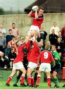 10 September 1999; Mick Galwey of Munster takes the ball in the line-out during the Representive Match between Munster and Ireland at Musgrave Park in Cork. Photo by Ray Lohan/Sportsfile