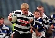 4 March 2000; Action from the Half-Time Minis game at the Lloyds TSB 6 Nations match between Ireland and Italy at Lansdowne Road in Dublin. Photo by Damien Eagers/Sportsfile