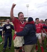 11 December 1999; Munster captain Mick Galwey celebrates after the Heineken Cup Pool 4 Round 3 match between Colomiers and Munster at Stade Toulousien in Toulouse, France. Photo by Brendan Moran/Sportsfile