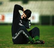 16 November 1999; Niall Quinn during a Republic of Ireland training session at Veledrom Stadium in Bursa, Turkey. Photo by David Maher/Sportsfile