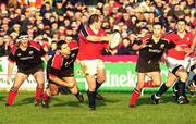8 January 2000; Peter Clohessy of Munster on the attack during the Heineken Cup Pool 4 Round 5 match between Munster and Saracens at Thomond Park in Limerick. Photo by Matt Browne/Sportsfile