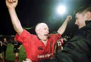 8 January 2000; Peter Stringer of Munster celebrates after the Heineken Cup Pool 4 Round 5 match between Munster and Saracens at Thomond Park in Limerick. Photo by Brendan Moran/Sportsfile