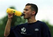 17 July 1999; Richie Partridge during a Republic of Ireland training session at Karlbergsplan in Linkoping, Sweden. Photo by David Maher/Sportsfile