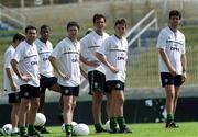 7 September 1999; Players, from left, Alan McLoughlin, Phil Babb, Robbie Keane, Tony Cascarino, Matt Holland and Niall Quinn during a Republic of Ireland training session at the Ta'Qali Stadium in Attard, Malta. Photo by David Maher/Sportsfile