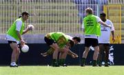 7 September 1999; Players, from left, Mark Kennedy, Kevin Kilbane and Damien Duff during a Republic of Ireland training session at the Ta'Qali Stadium in Attard, Malta. Photo by David Maher/Sportsfile
