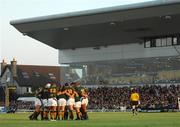 21 August 2007; A general view of the South Africa team in a huddle during the game. Rugby World Cup Warm Up Game, Connacht v South Africa, Sportsground, Galway. Photo by Sportsfile *** Local Caption ***