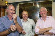 25 August 2007; Former footballers, from left, Alan Larkin, Dublin, Mickey "Ned" O'Sullivan, Kerry, and Séan Doherty, Dublin, pictured ahead of the Bank of Ireland All-Ireland Senior Football Championship Semi-Final, which will take place on Sunday 26 August 2007. Davy Byrnes Pub, Duke Street, Dublin. Picture credit: Ray Lohan / SPORTSFILE