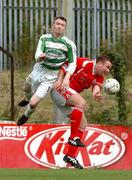 25 August 2007; Declan O'Hara, Cliftonville, in action against Paul McVeigh, Donegal Celtic. CIS Insurance Cup, Group C, Cliftonville v Donegal Celtic, Solitude, Belfast, Co. Antrim. Picture credit: Michael Cullen / SPORTSFILE