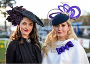 28 December 2014; Ciara Murphy, left, and Elaine Bury, both from Dunboyne, Co. Meath. Leopardstown Christmas Festival, Leopardstown, Co. Dublin. Photo by Sportsfile