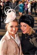 28 December 2014; Caroline Moran, left, and Jean Moran, both from Athlone, Co. Westmeath. Leopardstown Christmas Festival, Leopardstown, Co. Dublin. Photo by Sportsfile