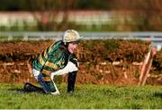 28 December 2014; Jockey Tony McCoy after his mount Speckled Wood fell at the last during the Pertemps Network Handicap Hurdle. Leopardstown Christmas Festival, Leopardstown, Co. Dublin. Picture credit: Pat Murphy / SPORTSFILE