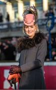 28 December 2014; Winner of the Most Stylish Lady competition Geraldine Shalvey, from Foxrock, Dublin. Leopardstown Christmas Festival, Leopardstown, Co. Dublin. Picture credit: Pat Murphy / SPORTSFILE
