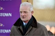 29 December 2014; Trainer Willie Mullins after he sent out Hurricane Fly with Ruby Walsh up to win the Ryanair Hurdle. Leopardstown Christmas Festival, Leopardstown, Co. Dublin. Picture credit: Barry Cregg / SPORTSFILE