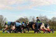 29 December 2014; Munster's Duncan Williams feeds the ball into a scrum during squad training ahead of their Guinness PRO12, Round 12, match against Connacht on New Year's Day. Munster Rugby Squad Training, University of Limerick, Limerick. Picture credit: Diarmuid Greene / SPORTSFILE