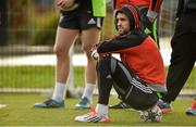 29 December 2014; Munster's Conor Murray after training separate to team-mates during squad training ahead of their Guinness PRO12, Round 12, match against Connacht on New Year's Day. Munster Rugby Squad Training, University of Limerick, Limerick. Picture credit: Diarmuid Greene / SPORTSFILE