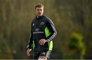 29 December 2014; Munster's Dave Foley during squad training ahead of their Guinness PRO12, Round 12, match against Connacht on New Year's Day. Munster Rugby Squad Training, University of Limerick, Limerick. Picture credit: Diarmuid Greene / SPORTSFILE