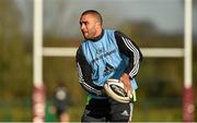 29 December 2014; Munster's Simon Zebo in action during squad training ahead of their Guinness PRO12, Round 12, match against Connacht on New Year's Day. Munster Rugby Squad Training, University of Limerick, Limerick. Picture credit: Diarmuid Greene / SPORTSFILE