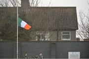 1 January 2015; The Tricolour is flown at half mast, in respect of the late Andy Kettle, Dublin County Board Chairman. Dublin v Dubs Stars - Herald / Dublin Bus Football Challenge 2015. Parnells GAA Club, Dublin. Picture credit: David Maher / SPORTSFILE