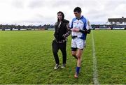 1 January 2015; Dublin players Michael Darragh McAuley, left, and Declan O'Mahony, after the game. Dublin v Dubs Stars - Herald / Dublin Bus Football Challenge 2015. Parnells GAA Club, Dublin. Picture credit: David Maher / SPORTSFILE