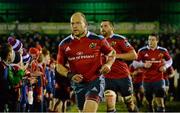 1 January 2015; Munster's BJ Botha, CJ Stander and Pat Howard make their way out for the start of the game. Connacht v Munster, Guinness PRO12 Round 12. The Sportsground, Galway. Picture credit: Diarmuid Greene / SPORTSFILE