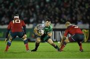 1 January 2015; Robbie Henshaw, Connacht, in action against Ian Keatley, left, and BJ Botha, Munster. Connacht v Munster, Guinness PRO12 Round 12. Sportsground, Galway. Picture credit: Ramsey Cardy / SPORTSFILE
