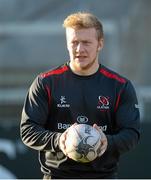 2 January 2015; Ulster's Stuart Olding during their captain's run ahead of their side's Guinness PRO12, round 12, match against Leinster on Saturday. Kingspan Stadium, Ravenhill Park, Belfast, Co. Antrim. Picture credit: Oliver McVeigh / SPORTSFILE