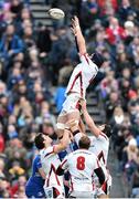 3 January 2015; Dan Tuohy, Ulster, wins possession in a lineout. Guinness PRO12 Round 12, Leinster v Ulster, RDS, Ballsbridge, Dublin. Picture credit: Ramsey Cardy / SPORTSFILE