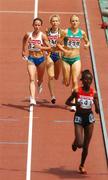 25 August 2007; Ireland's Roisin McGettigan, 558, in action against eventual winner Eunice Jepkorir, 641, of Kenya, Tatyana Petrova, 829, of Russia and Veerle Dejaeghere, 246, of Belgium, during the heats of the Women's 3000m Steeplechase where she finished in a time of 9.39.41 to qualify for Monday's final. The 11th IAAF World Championships in Athletics, Nagai Stadium, Osaka, Japan. Picture credit: Brendan Moran / SPORTSFILE  *** Local Caption ***