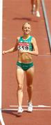 25 August 2007; Ireland's Roisin McGettigan, 558, crosses the line after finishing in 4th place during the heats of the Women's 3000m Steeplechase where she finished in a time of 9.39.41 to qualify for Monday's final. The 11th IAAF World Championships in Athletics, Nagai Stadium, Osaka, Japan. Picture credit: Brendan Moran / SPORTSFILE  *** Local Caption ***