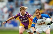25 August 2007; Patricia Hickey, Tipperary, in action against Michelle Hearne, Wexford. TG4 All-Ireland Intermediate Ladies Football Championship Semi-Final, Tipperary v Wexford, O'Moore Park, Portlaoise. Photo by Sportsfile