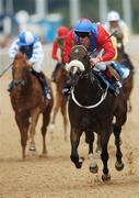 26 August 2007; Ms. Victoria, with Johnny Murtagh up, on their way to winning the MCR Steelworks Race on the first day on the new all-weather track in Dundalk. Opening of Dundalk all-weather track, Dundalk, Co. Louth. Photo by Sportsfile  *** Local Caption ***