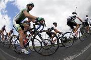 26 August 2007; Paul Griffin, Irish National Team, goes around a roundabout on the approach to Kilcock, Co. Kildare. Tour of Ireland, Stage 5, Athlone to Dublin. Picture credit: Stephen McCarthy / SPORTSFILE
